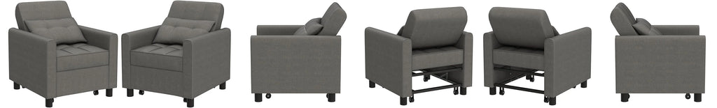 Light Gray Convertible Sofa Bed J958