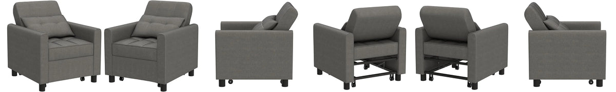 Light Gray Convertible Sofa Bed J958
