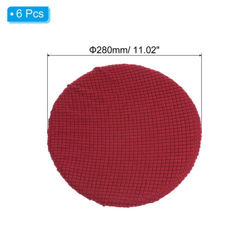 11" 6 Pack Wine Red Bar Stool Cover N156