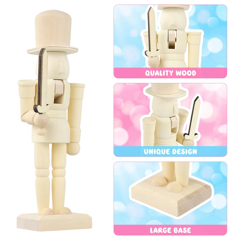 Unpainted Wooden Nutcracker Soldier Z190678