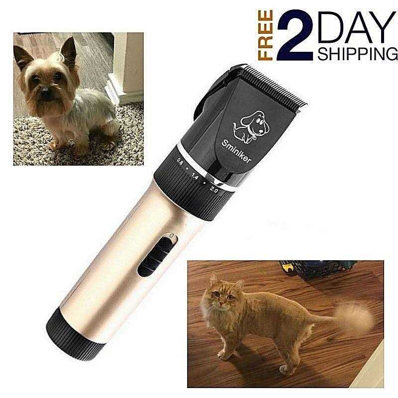 Low Noise Rechargeable Cordless Pet Clippers Grooming Kit with Storage Bag L60744