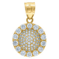 10k Yellow Gold CZ Charm Pendant Necklace J531933