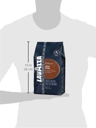 2 Pack Lavazza Super Crema Whole Bean Coffee Blend, Medium Espresso Roast, 35.2 Ounce Bag A71402