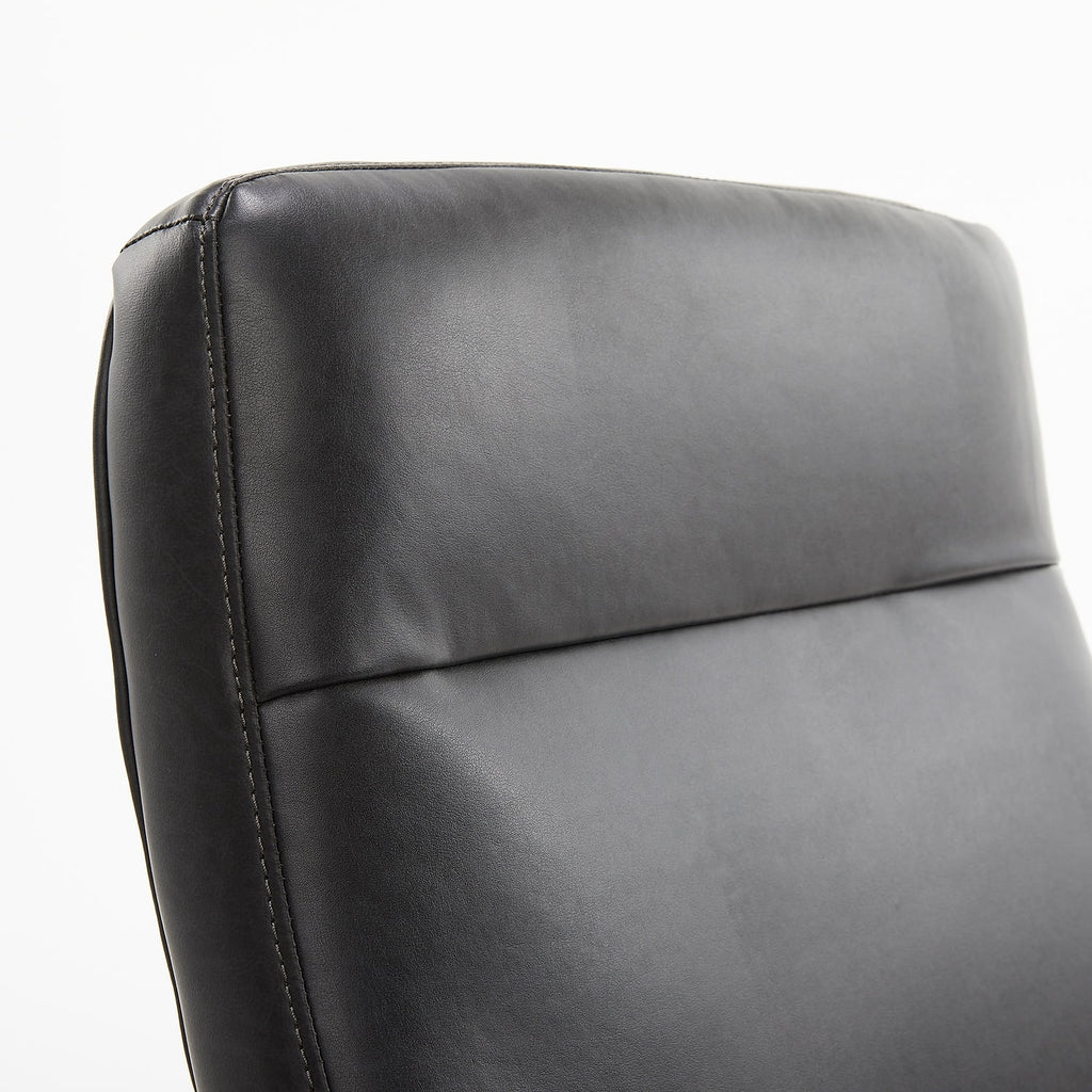 Black Faux Leather Ergonomic Swivel Executive Chair Q3137