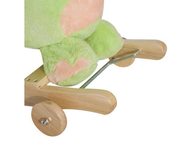2-in-1 Plush Dinosaur Kids Ride on Cart Rocking Horse Toy D5129