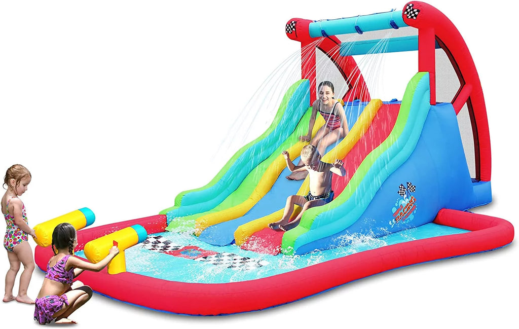Inflatable Water Slide with Climbing Wall and Pool C998