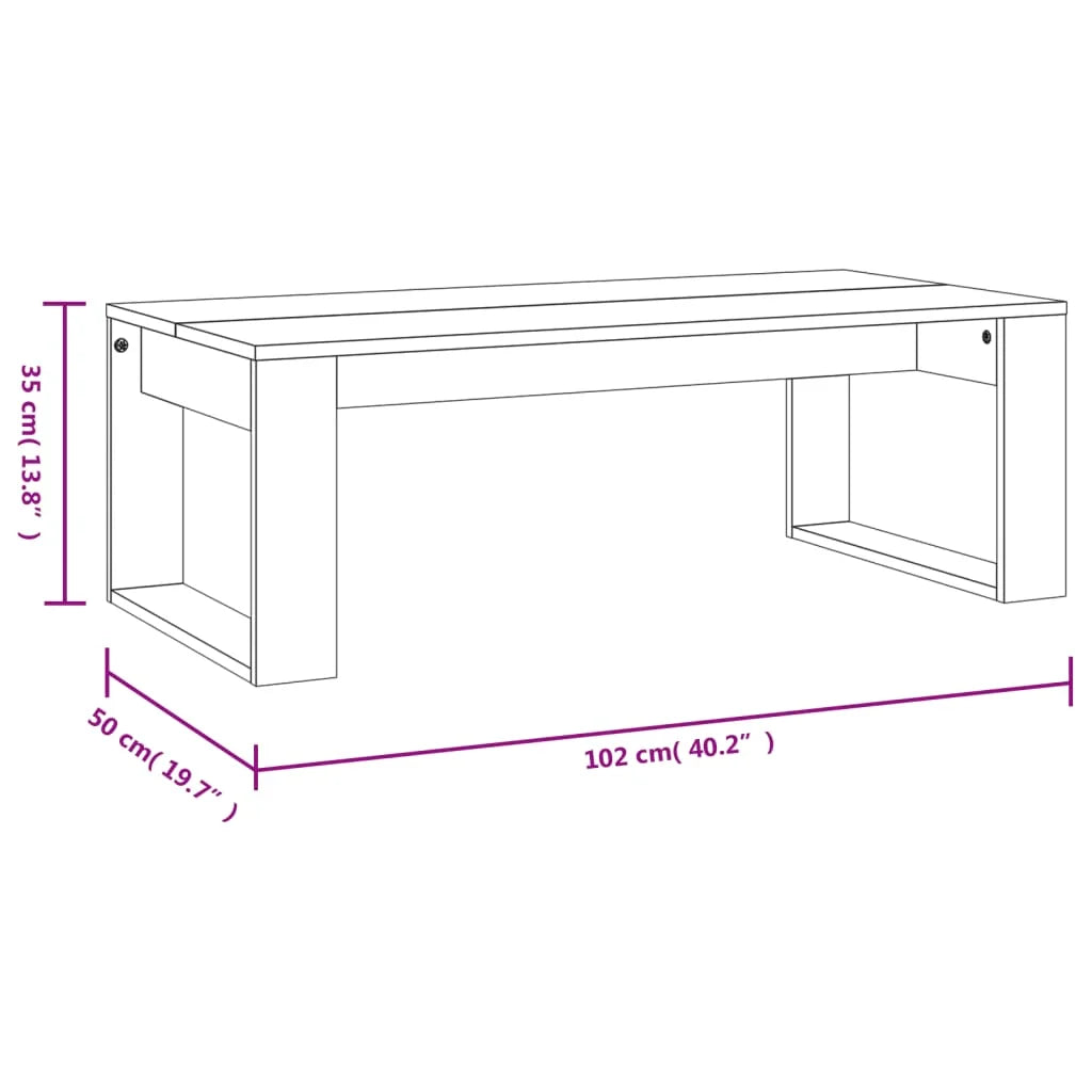 White Engineered Wood Coffee Table S2357