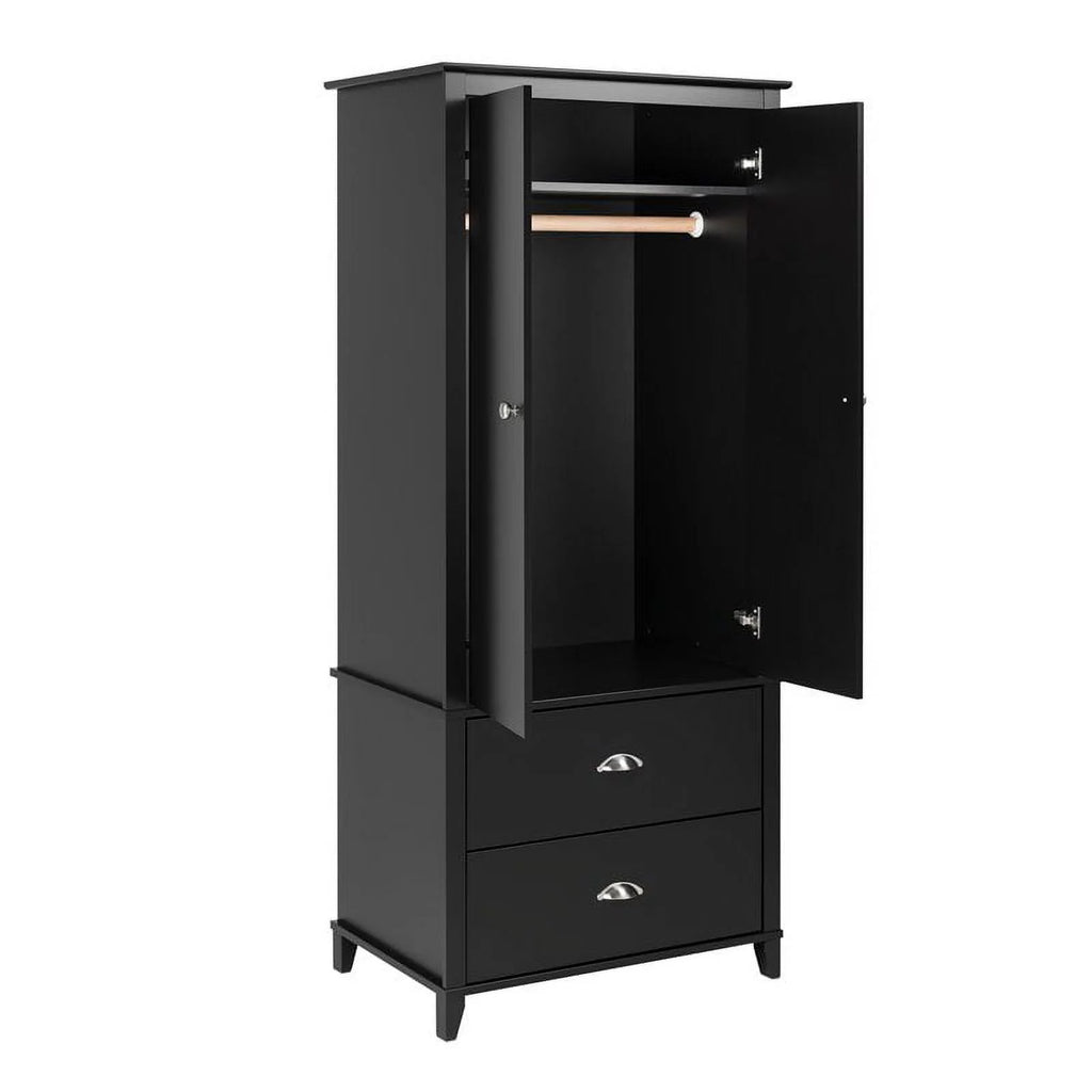 Black Wardrobe Armoire V606