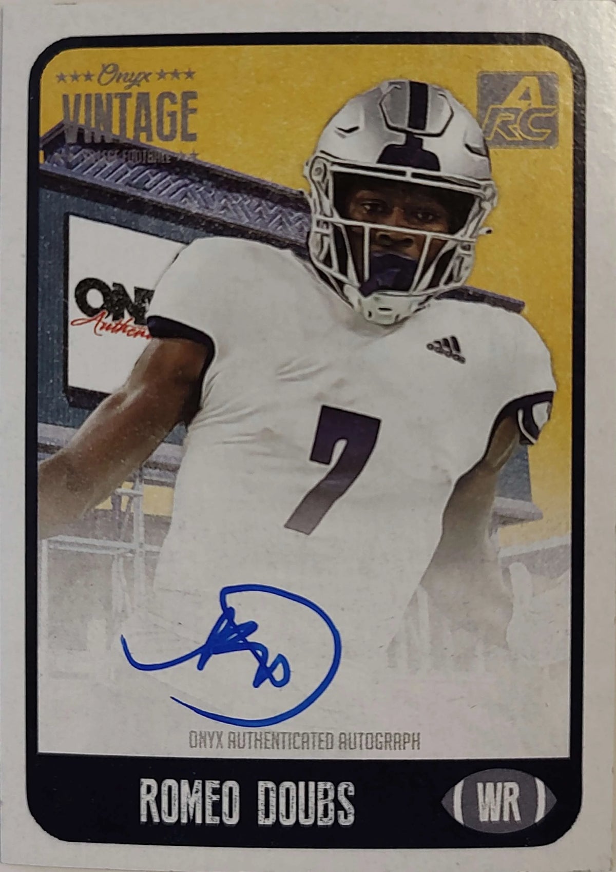 Onyx Vintage Football Romeo Doubs Blue Ink /400 Trading Card (Auto Rookie) I293677