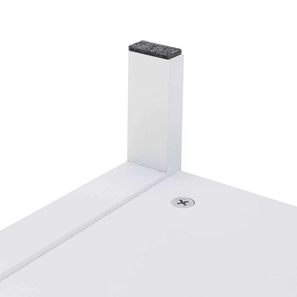 White Nightstand with Drawer and Shelf D87861