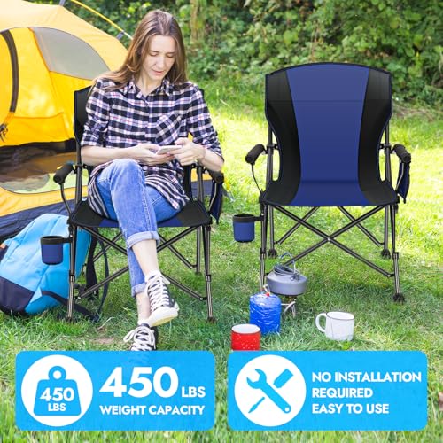 Oversized Folding Camping Chair 2 Pack E836