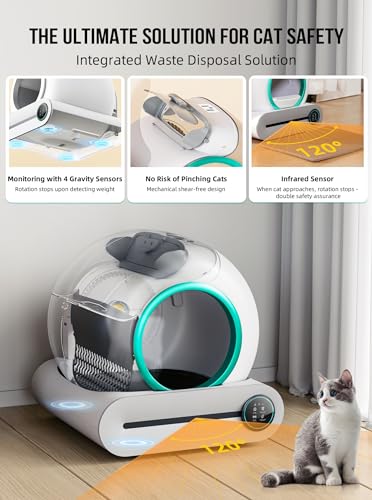Green Self Cleaning Automatic Cat Litter Box with Mat & Liners B8960