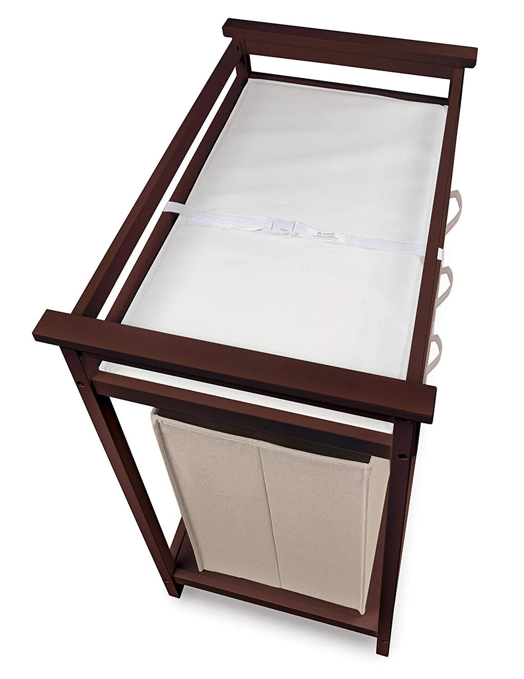 Cherry Changing Table with Three Baskets & Hamper D14666