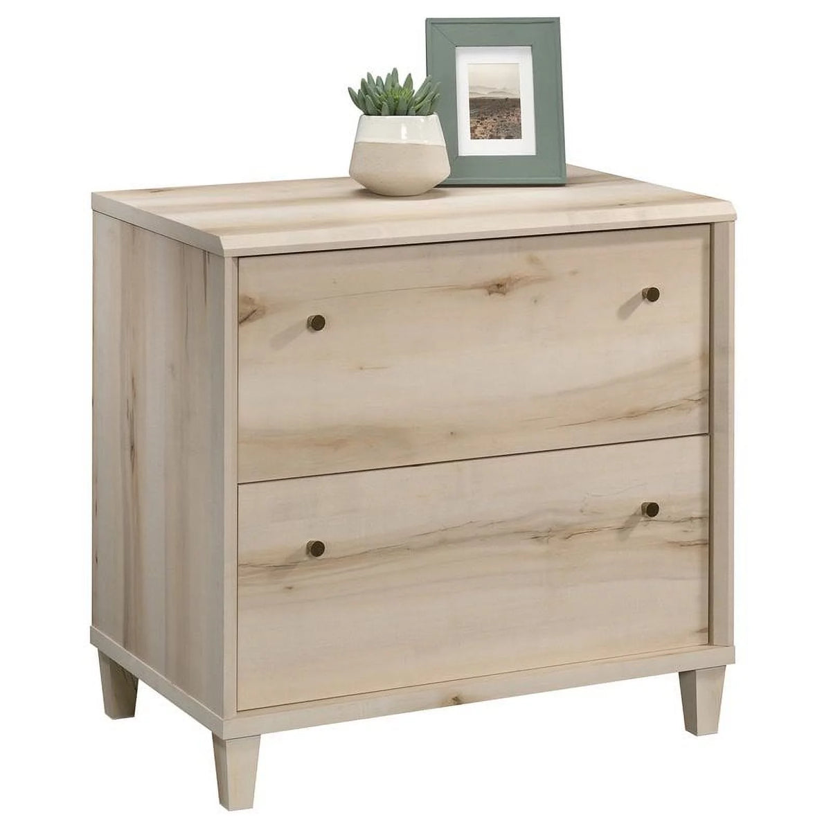 Contemporary Engineered Wood Lateral File Cabinet in Maple K401