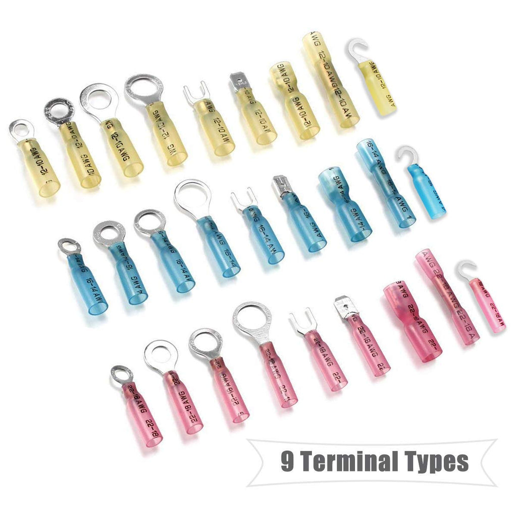 810PCS Insulated Heat Shrink Wire Connectors F31589