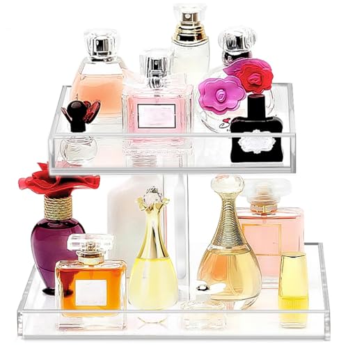 Perfume Organizer Display Tray Acrylic Large Vanity Trays Makeup Storage Holder S44140