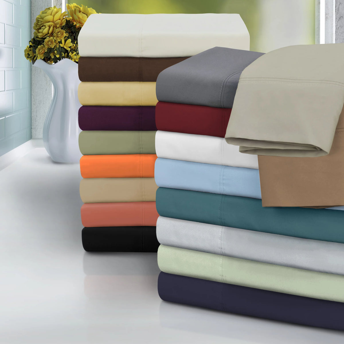 Microfiber Solid Duvet Cover Set, Twin/Twin XL, White N145