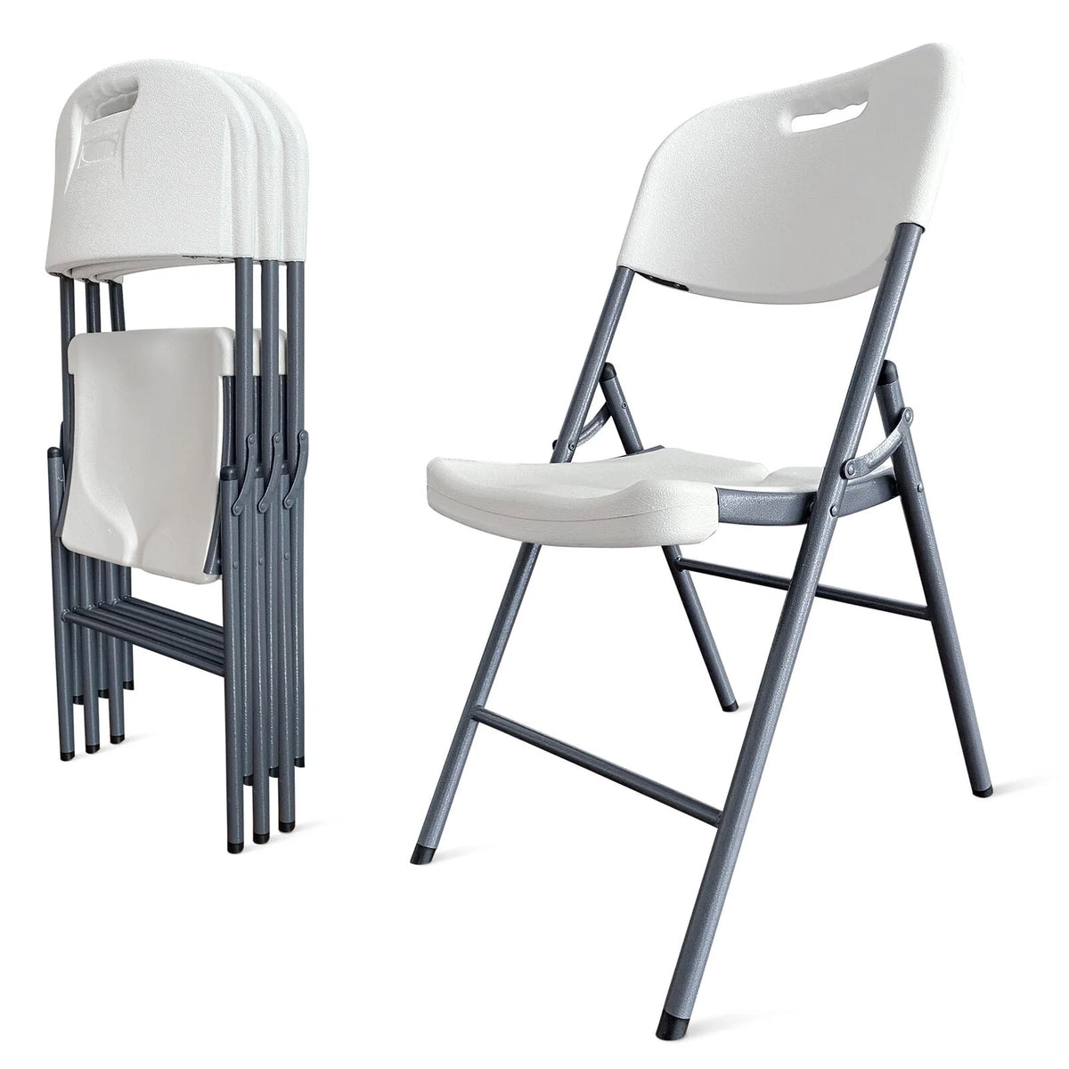 Folding Chairs 4 Pack Plastic Stackable N94022