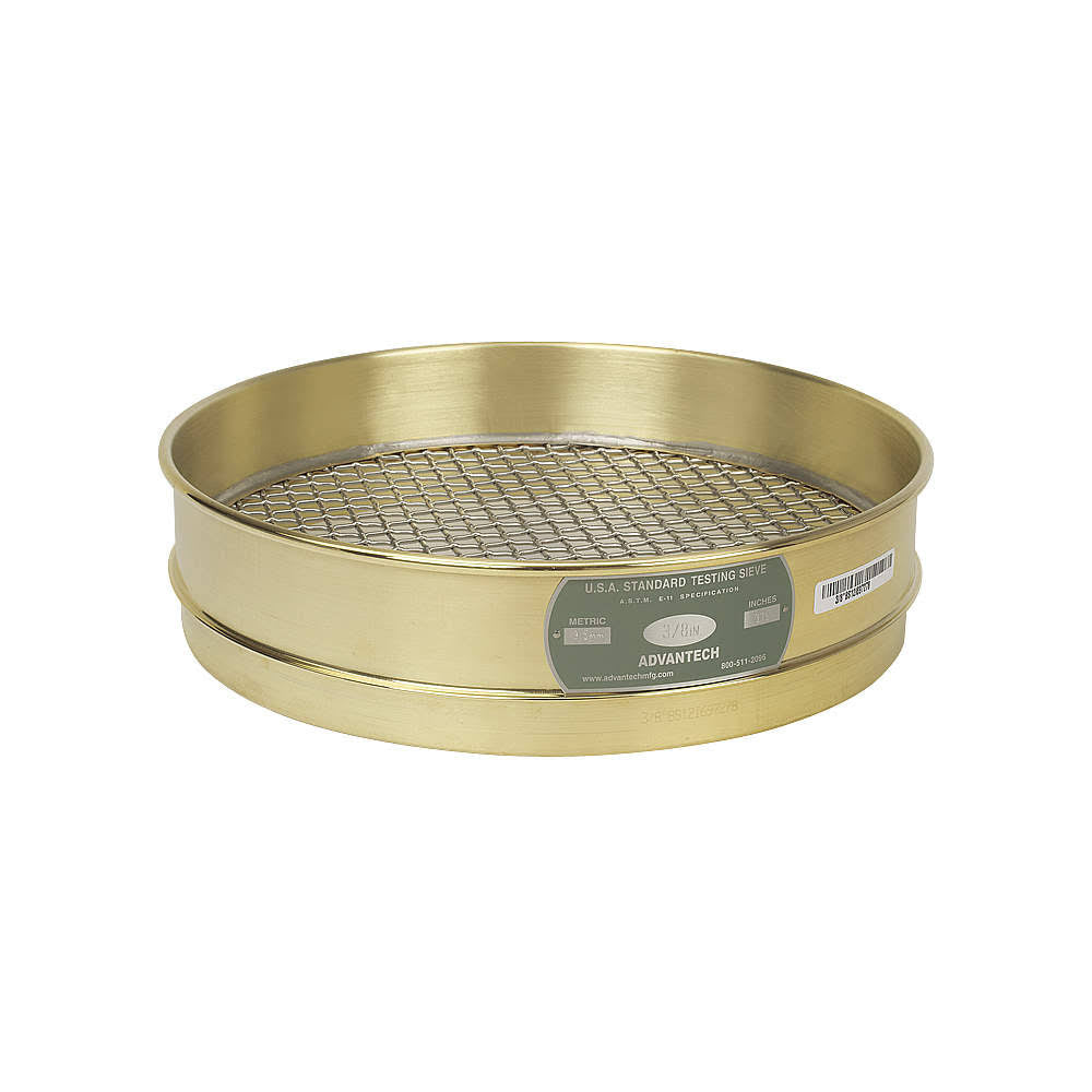 12in Diameter Brass Frame Stainless Cloth Sieve Y9086