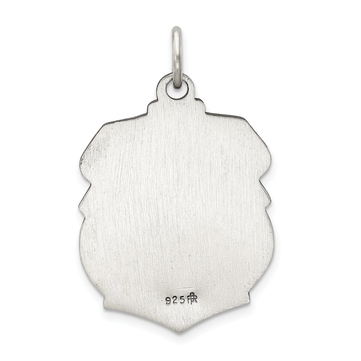 Antiqued St. Michael Badge Medal Pendant with Sterling Silver Rope Chain Necklace 18'' F106