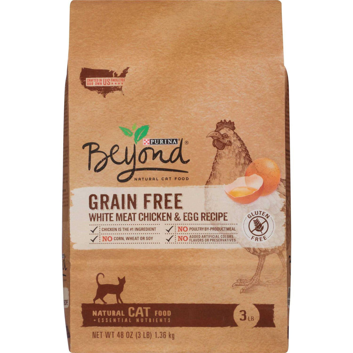 Grain Free White Meat Chicken & Egg Recipe Natural Dry Cat Food J64810