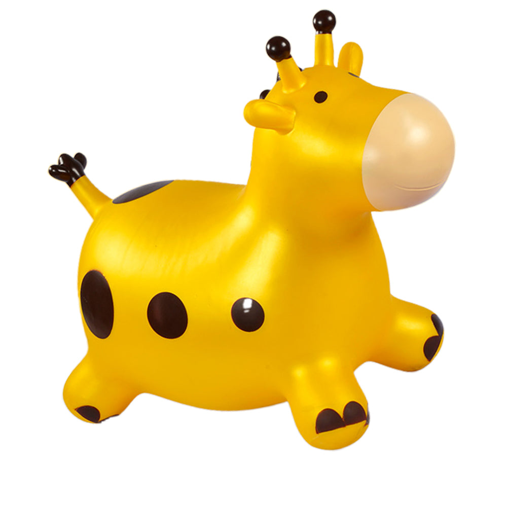 Yellow Inflatable Jumping Horse Toy with Air Pump I68499