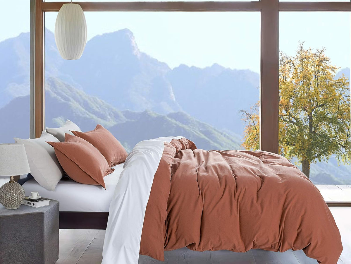 Rust Queen Cotton Duvet Cover Set M94385