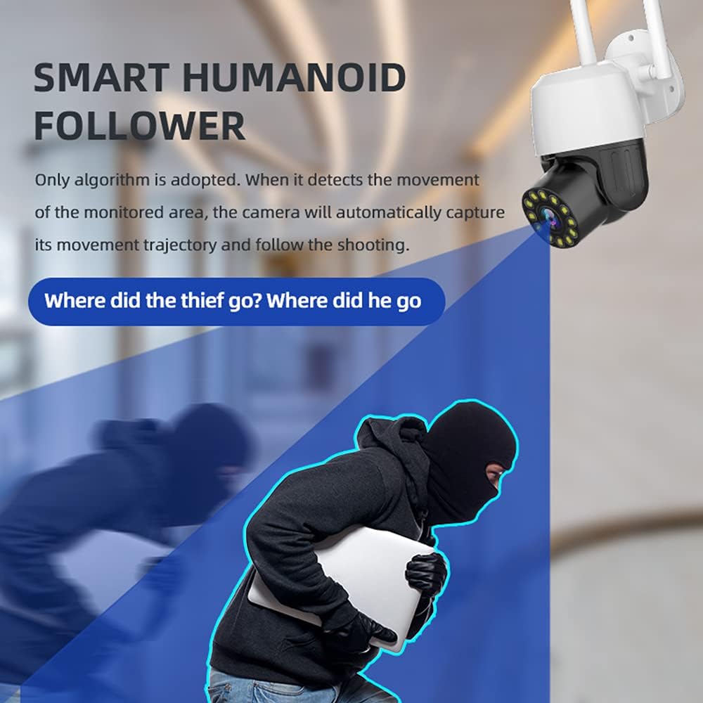 Wireless Outdoor Camera with 10x Zoom, Two Way Audio, Motion Detection, 1080P Full Color Night Vision Z814305