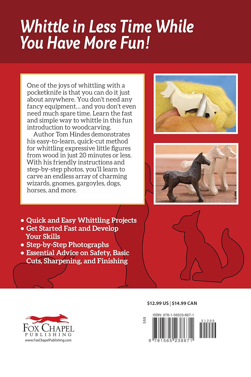 Whittling Projects: Step-by-Step Instructions & Photos to Carve Wood Figures E2819