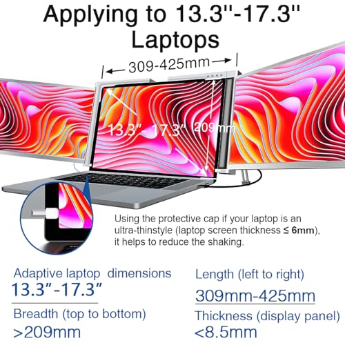 15.6inch FHD 1080P USB C HDMI IPS Portable Monitor with Smart Cover X9169