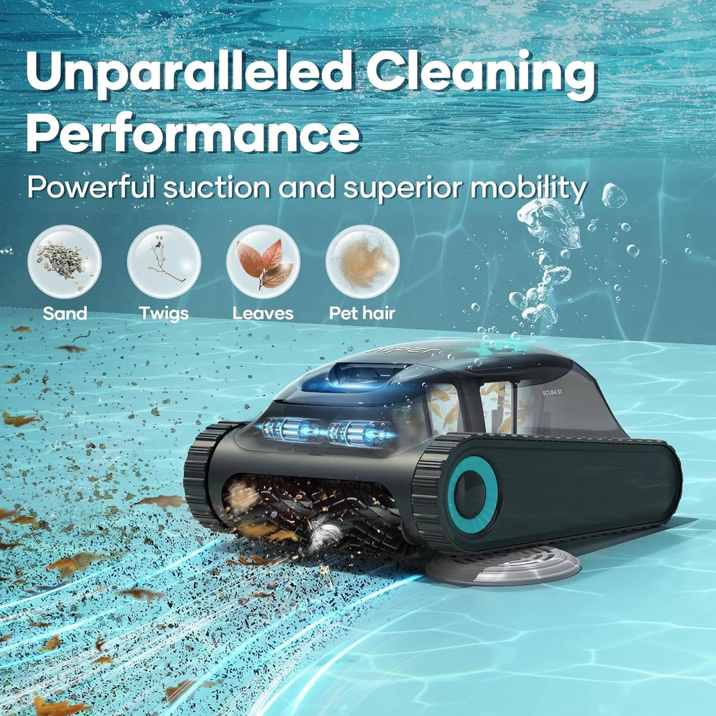 Cordless Robotic Pool Vacuum Cleaner with Wall Climbing I221