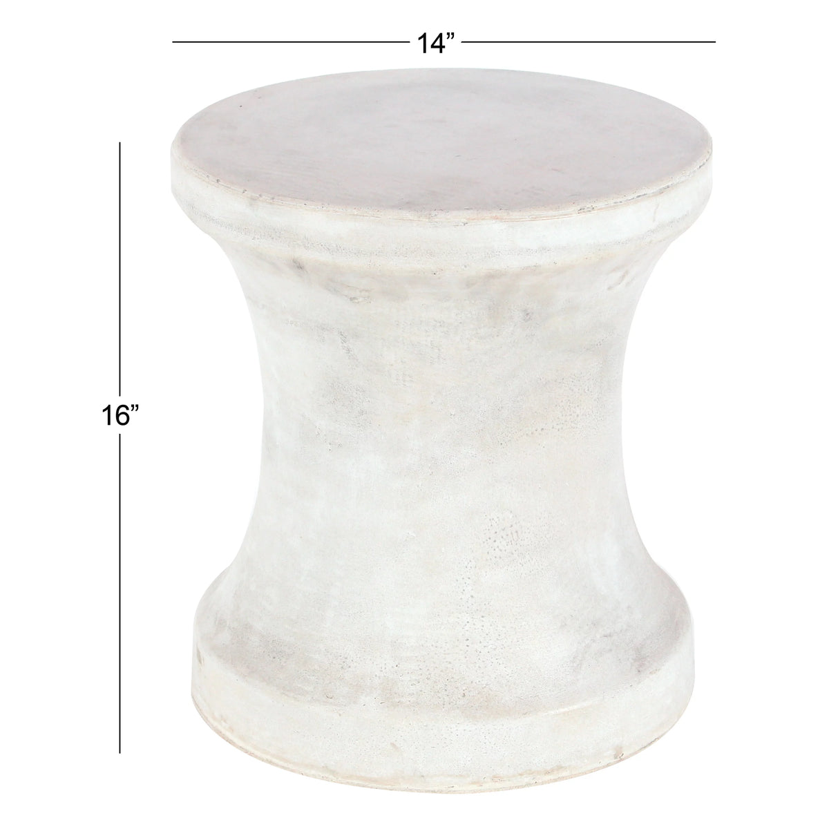 White Fiberclay Outdoor Accent Table O437