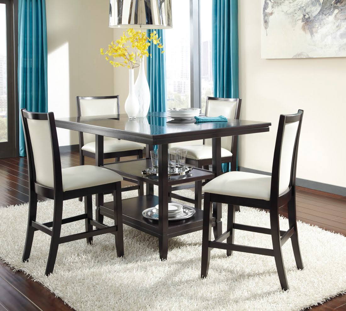 Brown Upholstered Barstool Set of 2 N87405