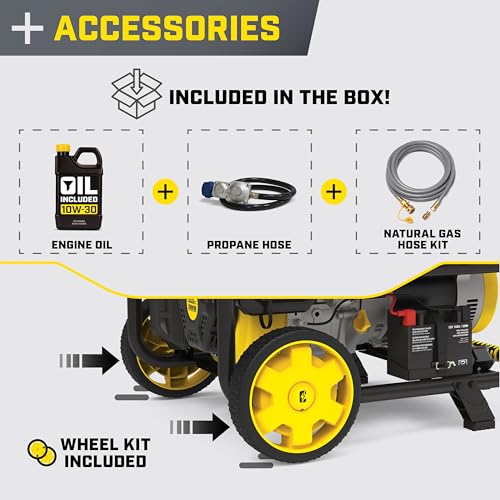 12,500-Watt Electric Start Tri Fuel Portable Generator G67291