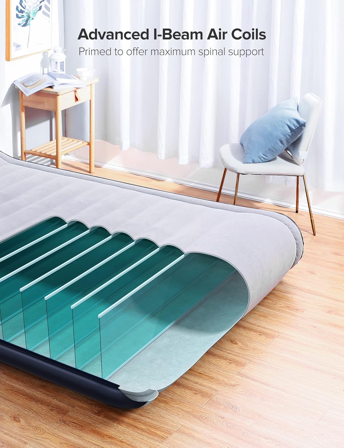 Queen Air Mattress with Built in Pump Inflatable Air Bed E32827