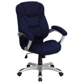 Navy Microfiber Upholstered Office Chair U348563