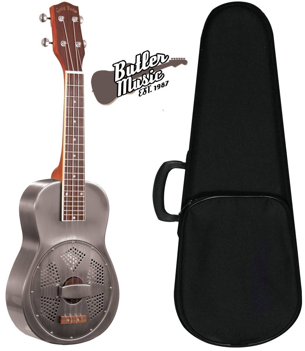 Concert-Scale Brushed Metal Resonator Ukulele A6562