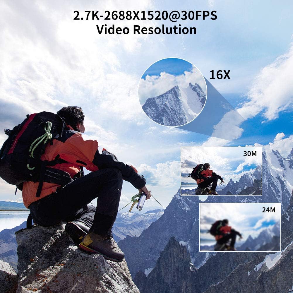 2.7K Full HD 30FPS Vlogging Camera with Microphone & Remote V57957