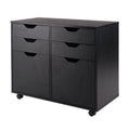 32" Black 2 Section Mobile Storage Cabinet D4700