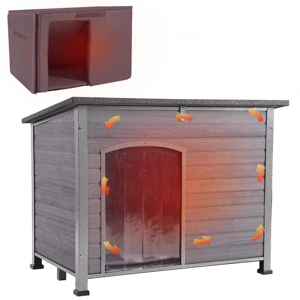 Insulated Outdoor Dog House with Waterproof Roof S256875