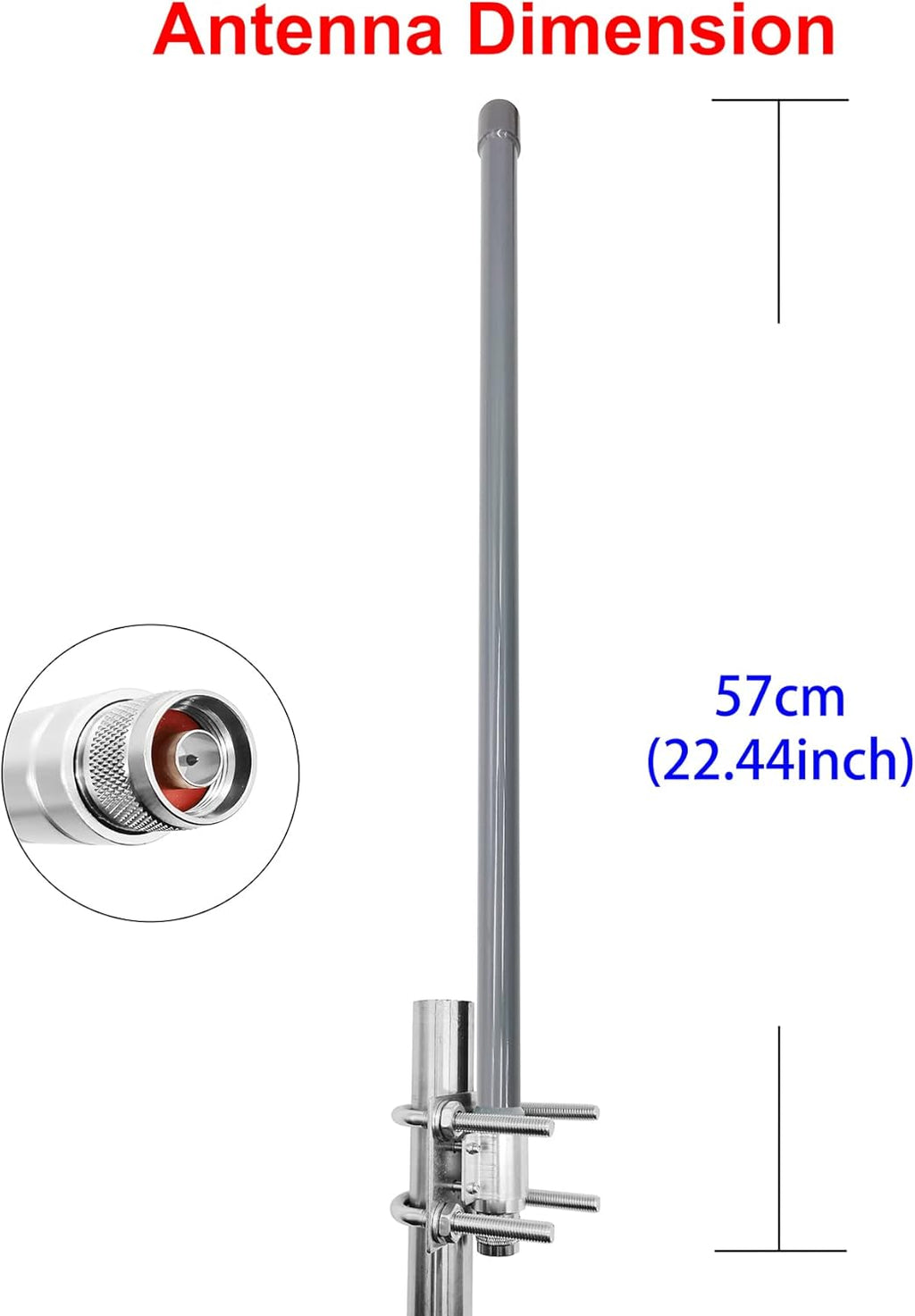 915MHz 6dBi LoRa Gateway Antenna with Extension Cable Q750