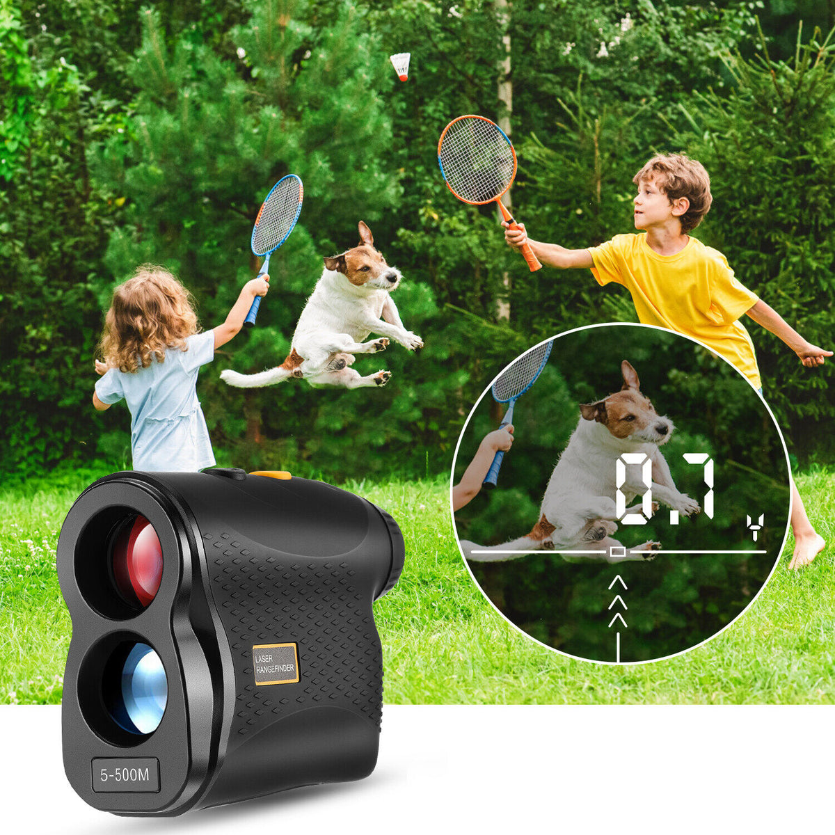 Compact 6X Magnification Rangefinder for Golf, Hunting, Shooting & Hiking F750111