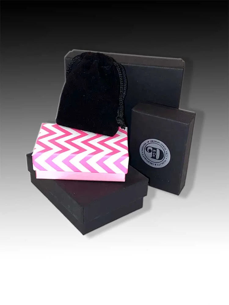 Hot Pink Lightning Bolt Bar Charm Necklace, 23" D648