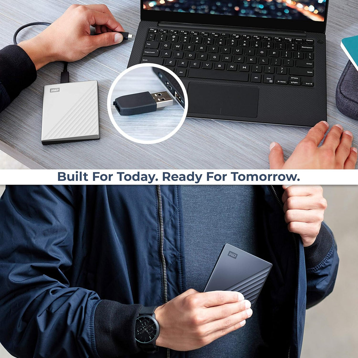 2TB My Passport Ultra USB 3.0 Type-C Slim Portable External Hard Drive B798079