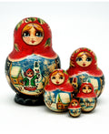 Wooden Stacking Snowman 5-Nest Doll R877163
