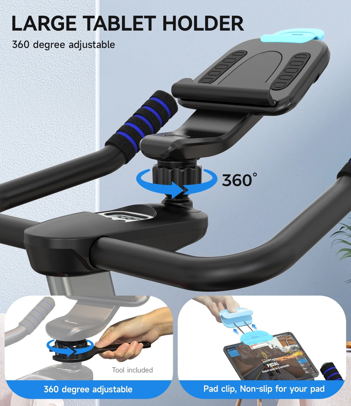 Belt Driven Indoor Cycling Bike with 44lbs Flywheel G85480