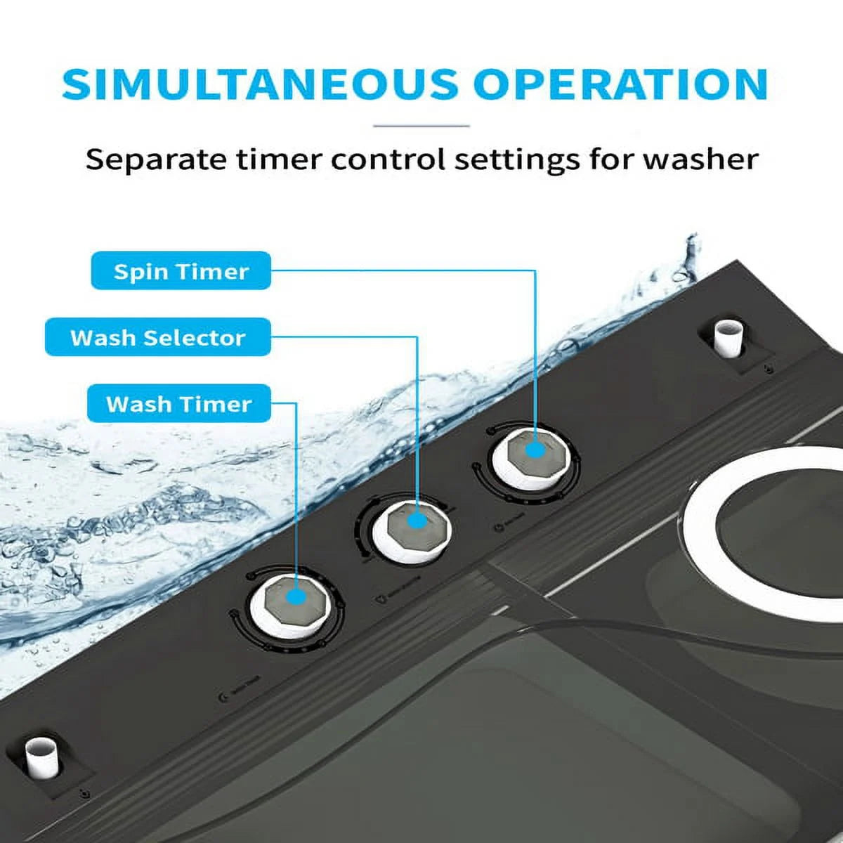 Portable 26lbs Washing Machine with Drain Pump L95539