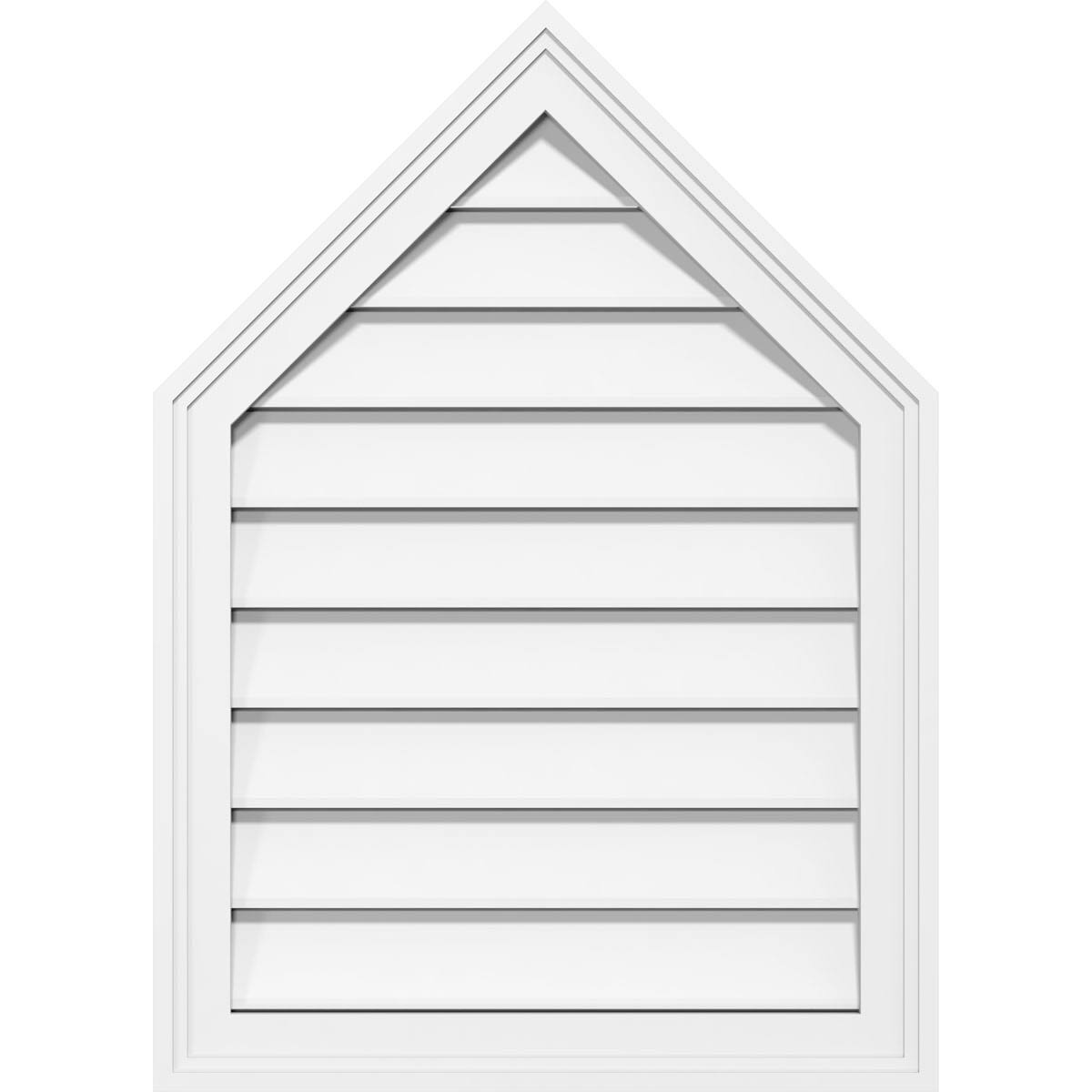 Peaked Top Surface Mount PVC Gable Vent D668
