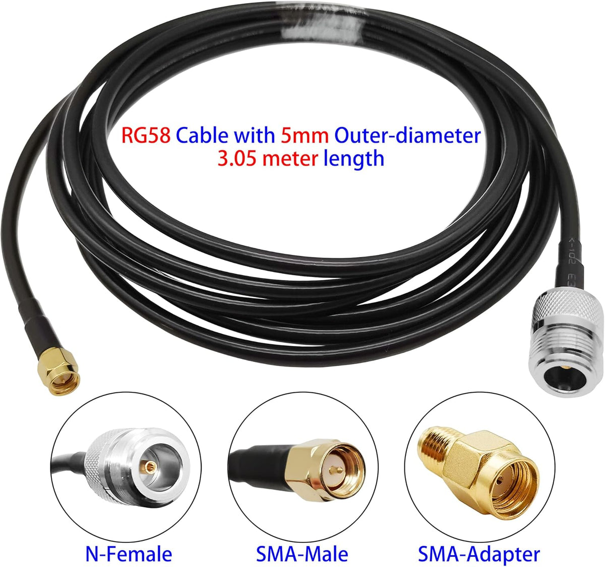 915MHz 6dBi LoRa Gateway Antenna with Extension Cable Q750
