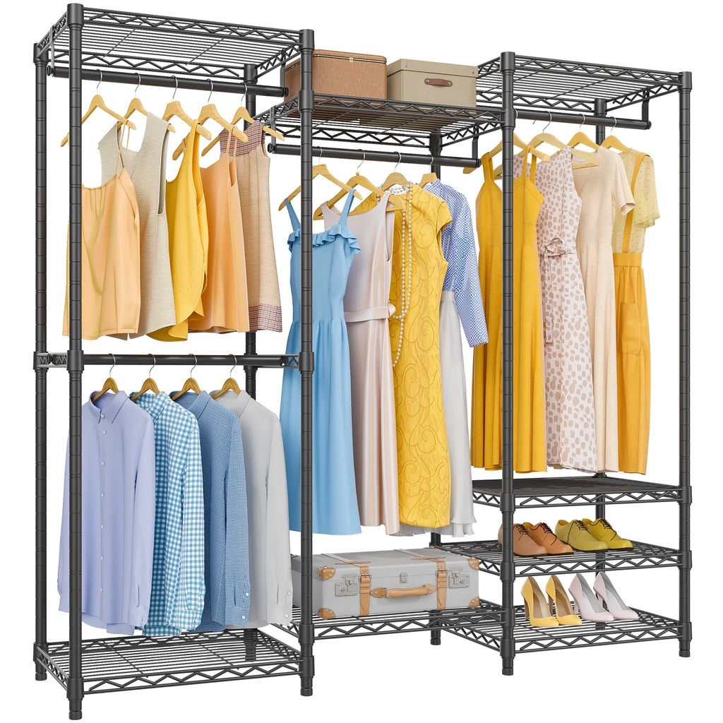 Portable Closet Wardrobe Heavy Duty Metal Clothing Rack H7419